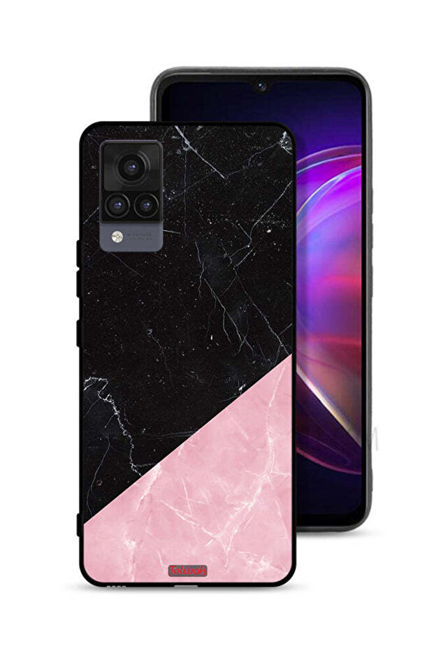 غطاء حماية لهاتف Vivo V21 بنمط رخامي - 1