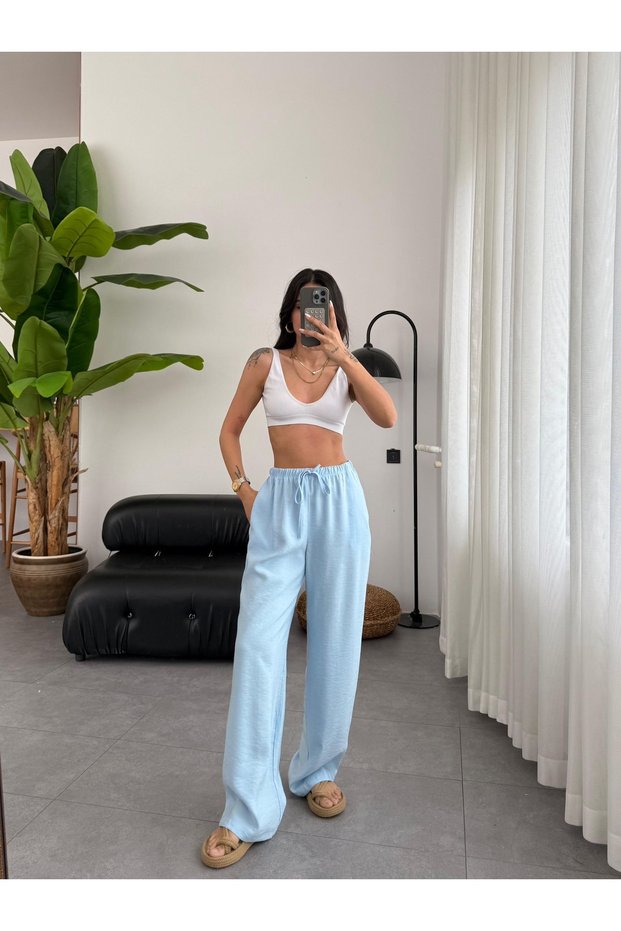 Women's Baggy Lyocell Fabric Trousers
