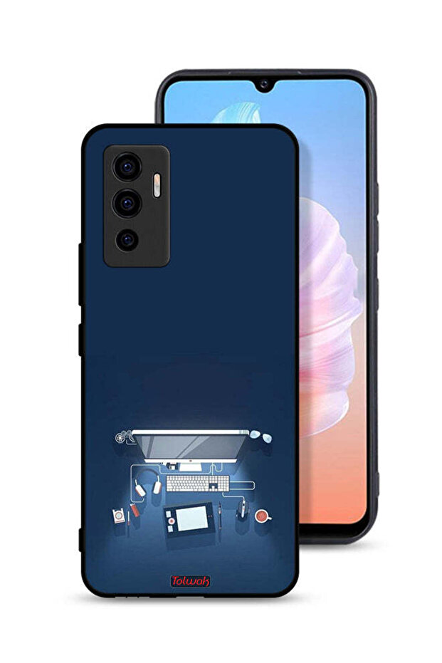 غطاء حماية لجهاز كمبيوتر Vivo V23e بتصميم فني