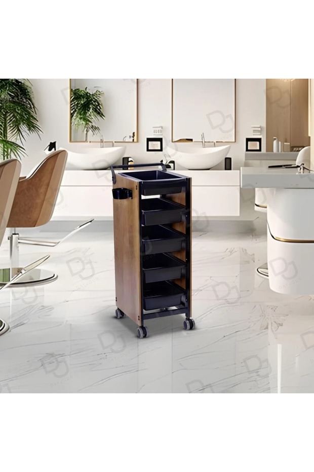 Salon Spa Product Organizing Trolley Wooden
