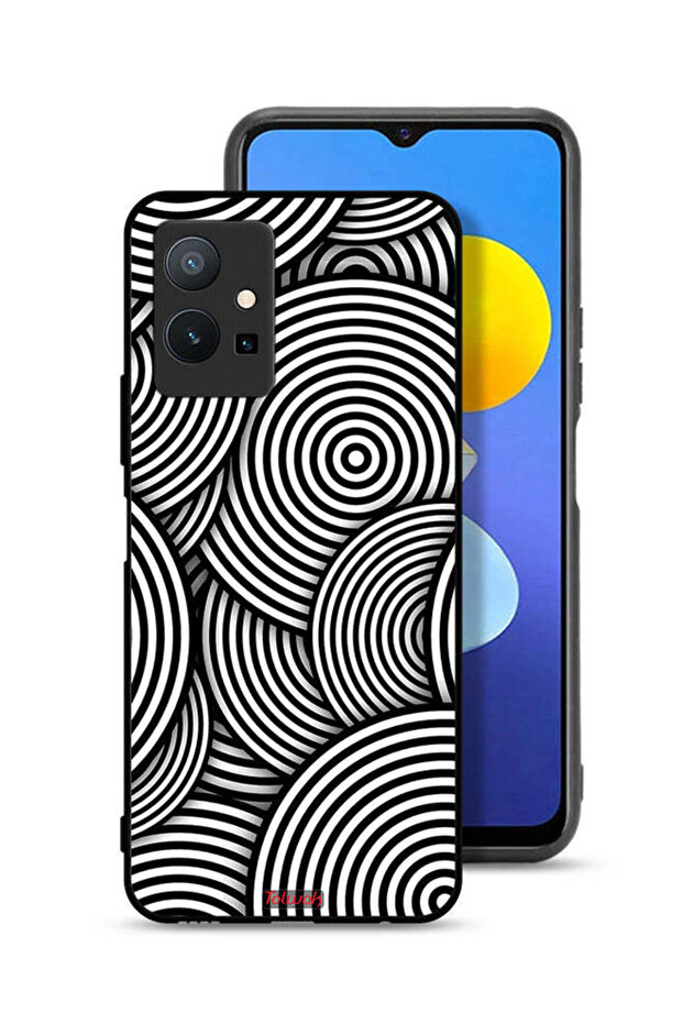 غطاء حماية لهاتف Vivo Y75 5G بنمط دوائر وهمية