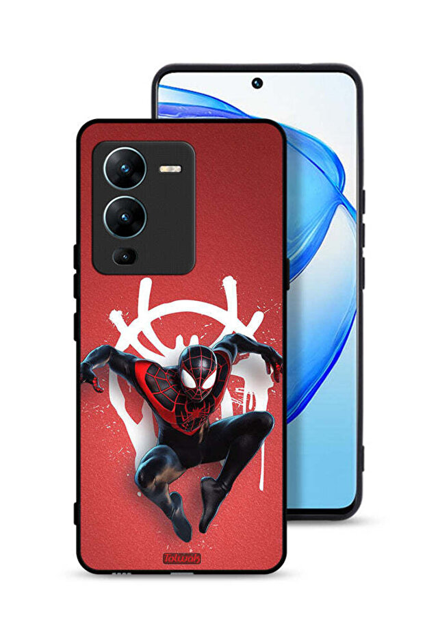 غطاء حماية لجهاز Vivo V25 Pro 5G بتصميم سبايدرمان
