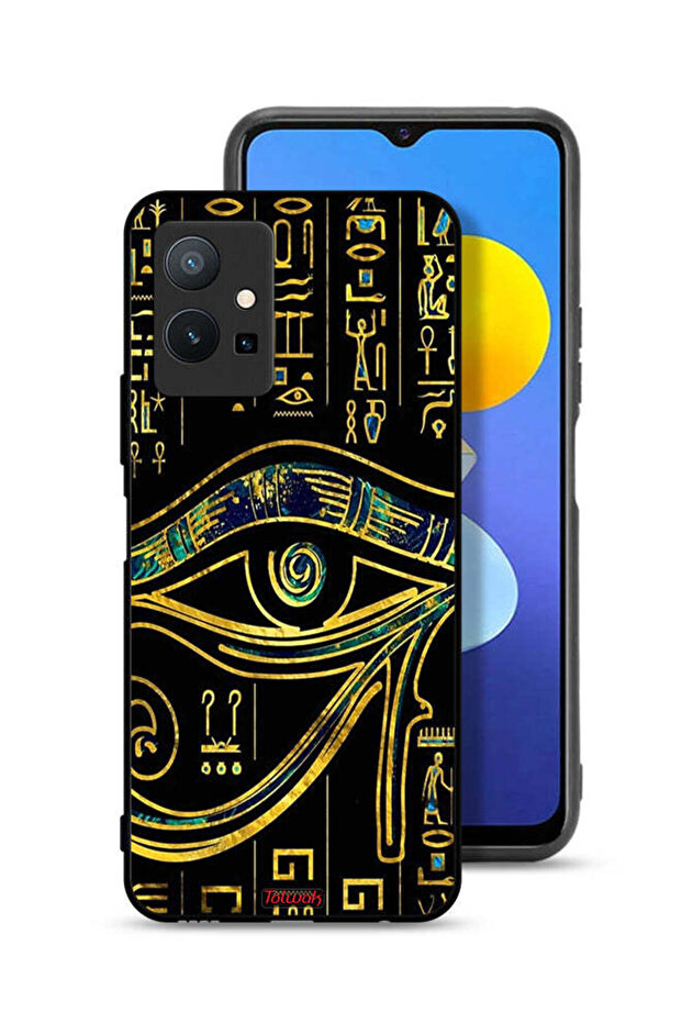 غطاء حماية لهاتف Vivo T1 5G بتصميم عين فنية