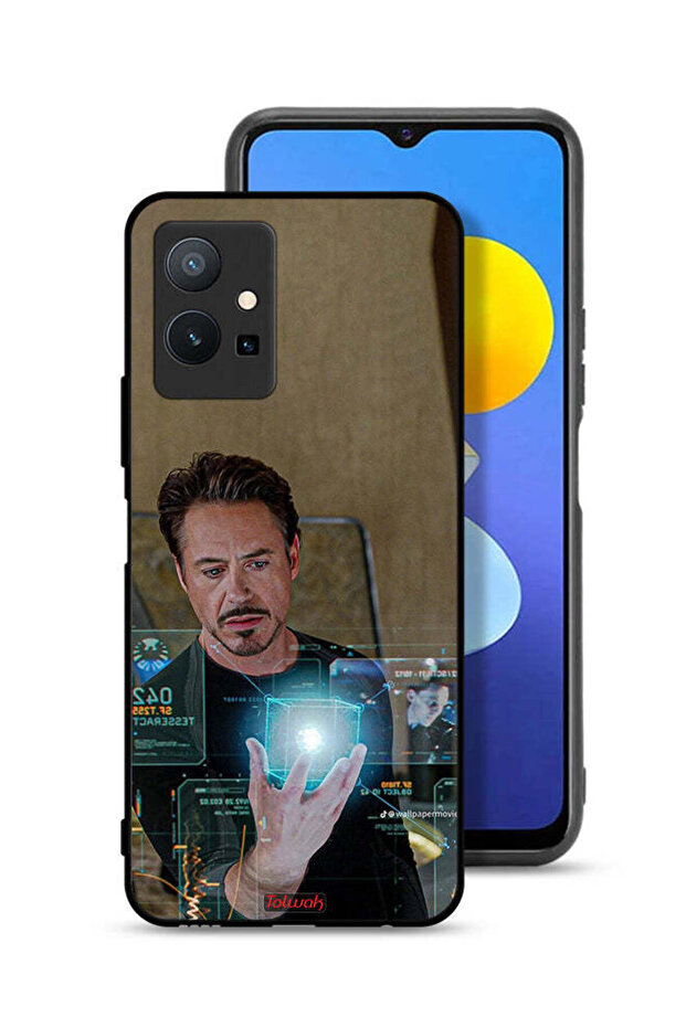 غطاء حماية لهاتف Vivo Y75 5G بتصميم الرجل الحديدي