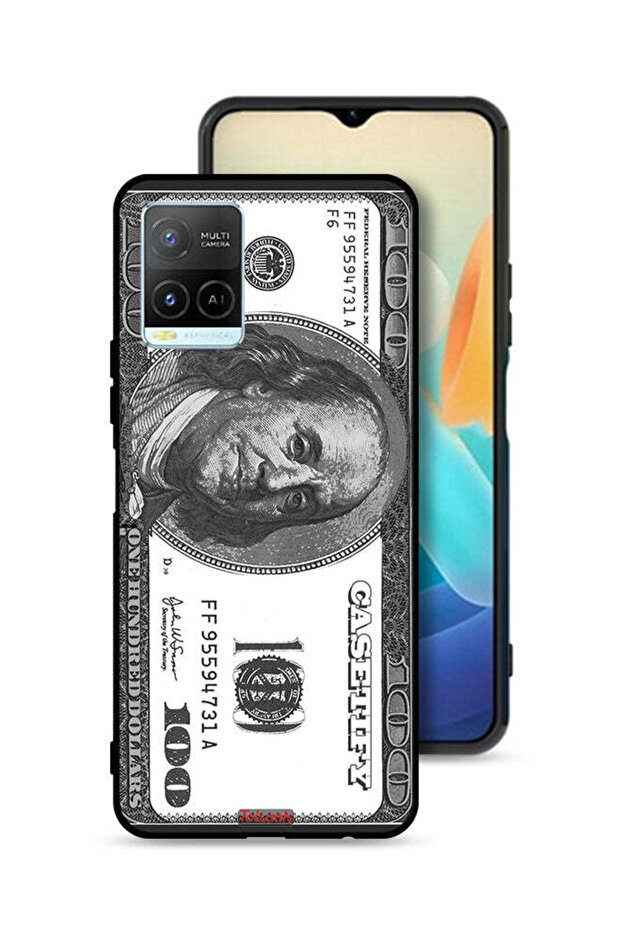 غطاء حماية لهاتف Vivo Y21 بنمط الدولار