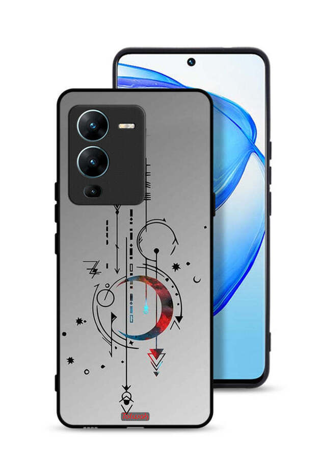 Vivo V25 Pro 5G Protective Case Cover Moon And Arrows Art Pattern
