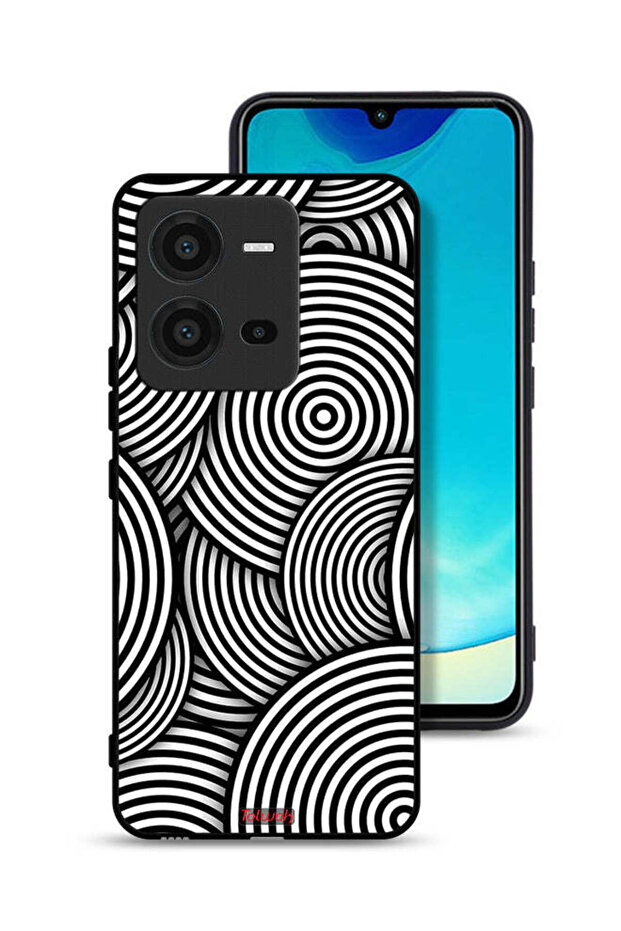 غطاء حماية لهاتف Vivo V25 5G بنمط دوائر وهمية