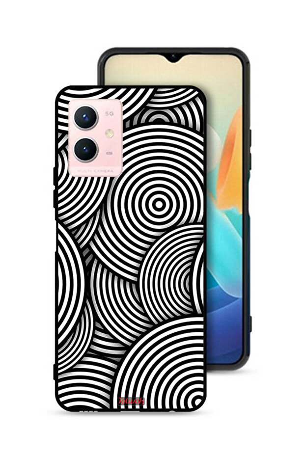 غطاء حماية لهاتف Vivo Y33s 5G بنمط دوائر وهمية