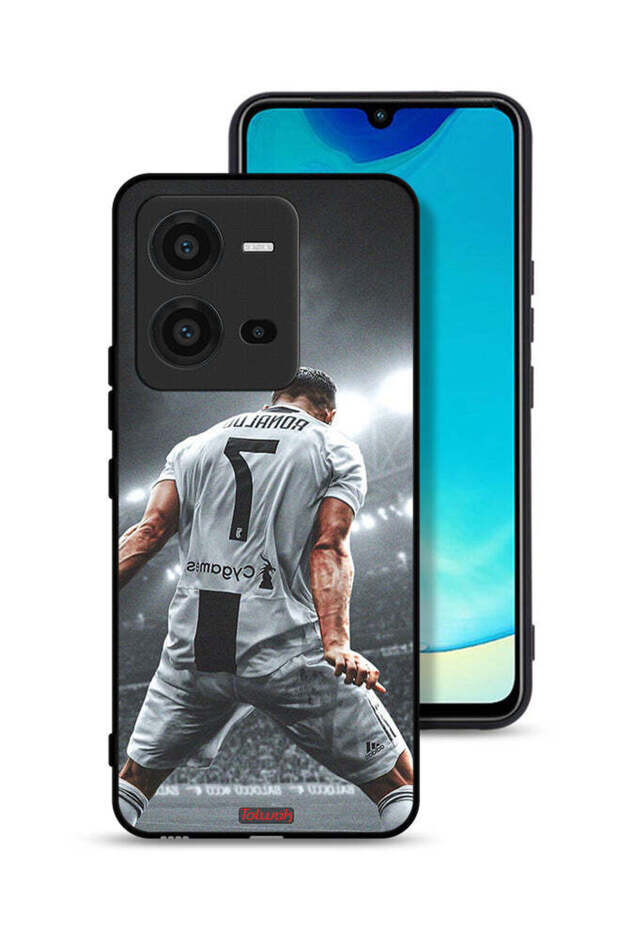غطاء حماية لهاتف Vivo V25 5G بطبعة احتفال كريستيانو رونالدو