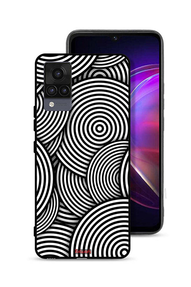 غطاء حماية لهاتف Vivo V21 بنمط دوائر وهمية