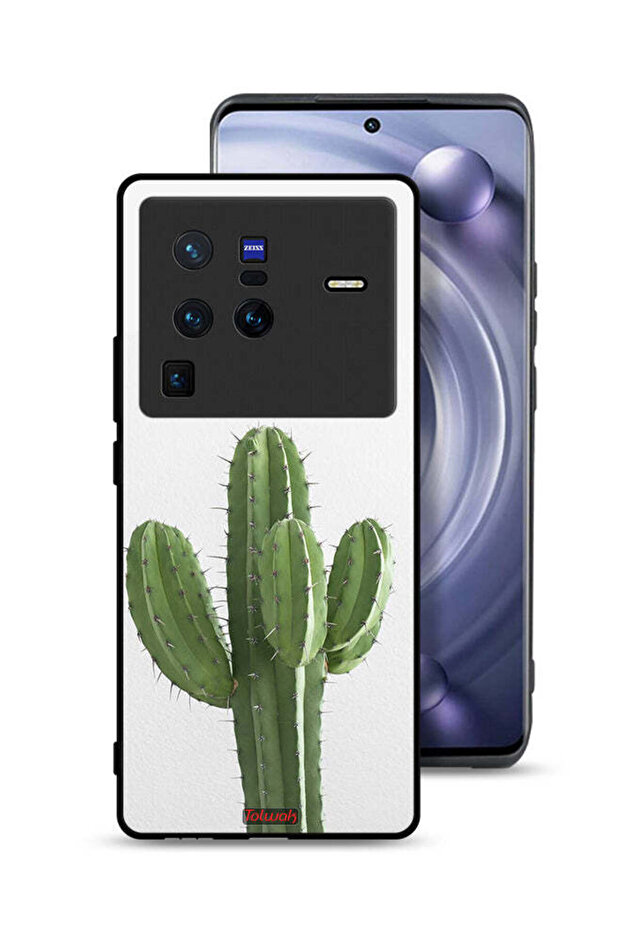 غطاء حماية لهاتف Vivo X80 Pro بنقشة نبات الصبار