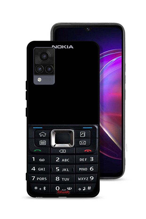 Vivo V21 Protective Case Cover Old Phone Pattern