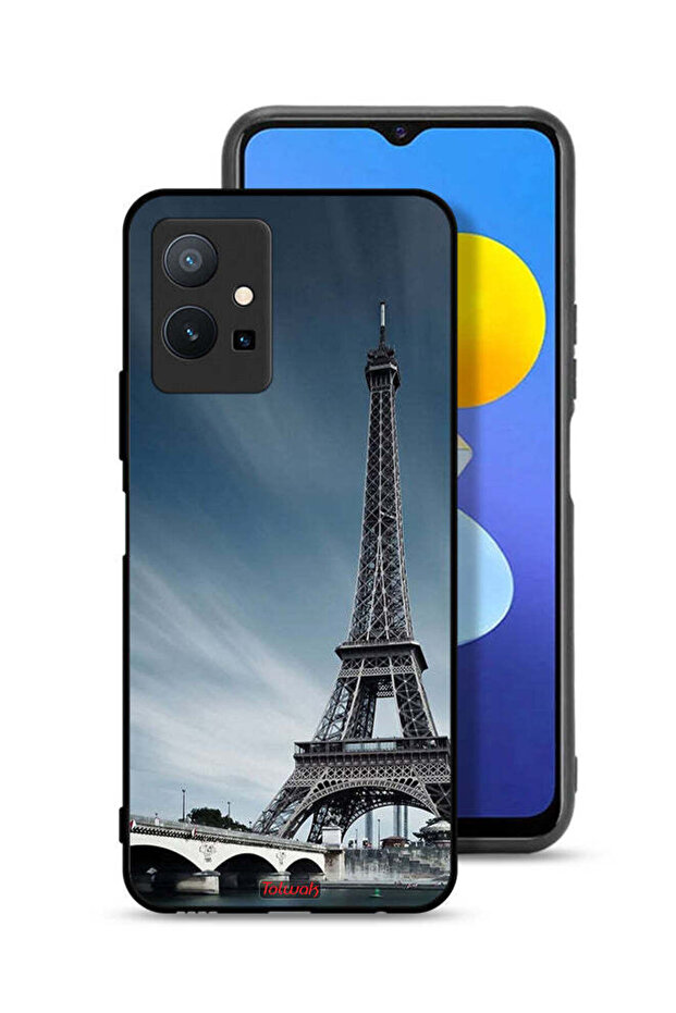 غطاء حماية لهاتف Vivo T1 5G بتصميم برج إيفل