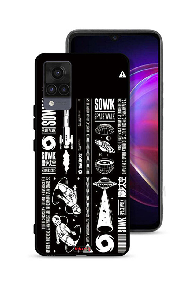 غطاء حماية Vivo V21 بملصق Sowk Space Walk