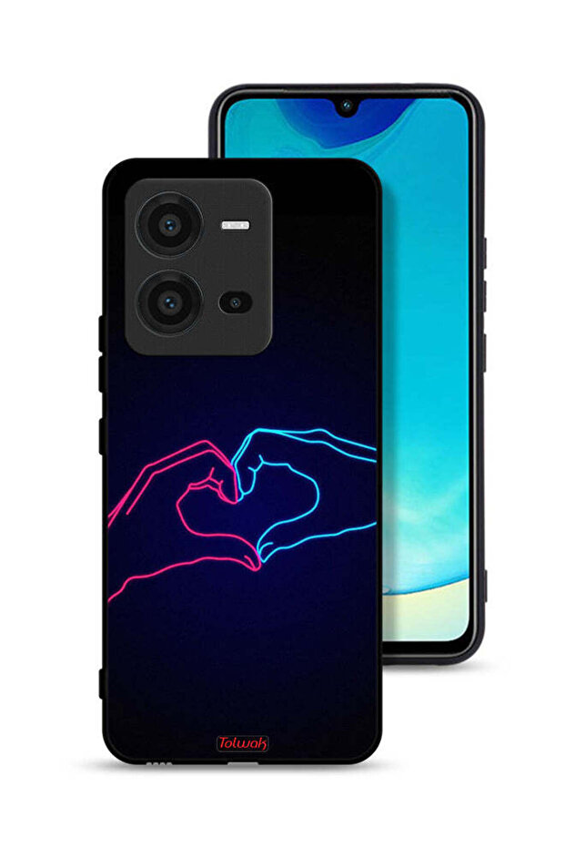 Vivo V25 5G Protective Case Cover Touching Hand Making Heart
