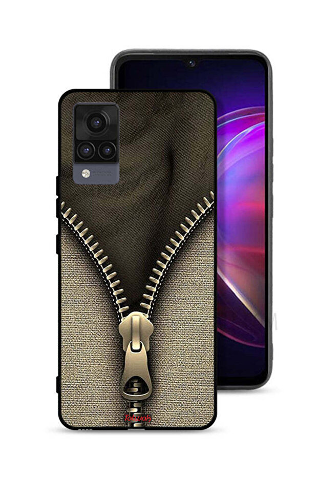 غطاء حماية بنمط سحاب لهاتف Vivo V21 - 1