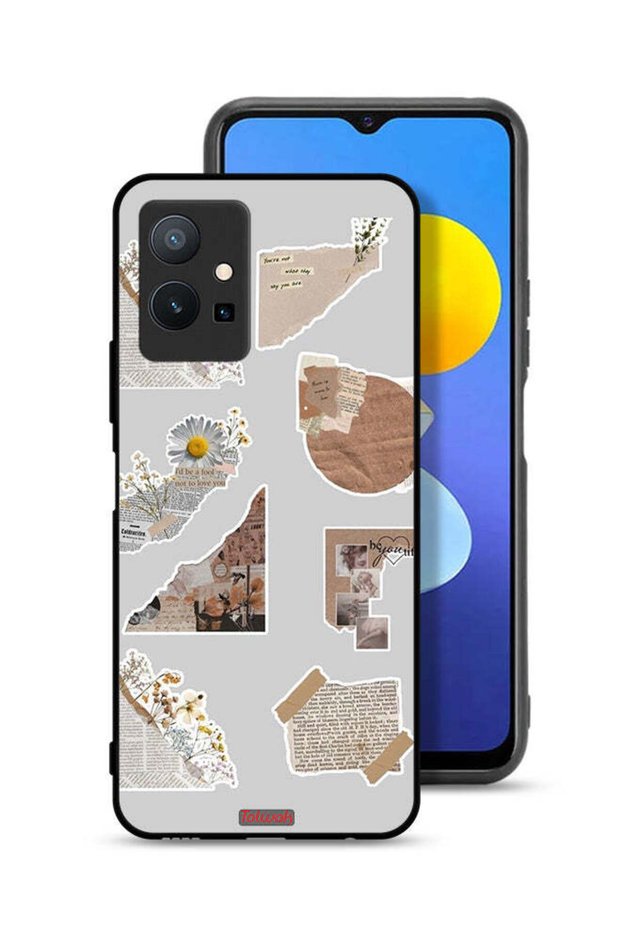 Vivo Y75 5G Protective Case Cover Pieces Of Paper Stickers