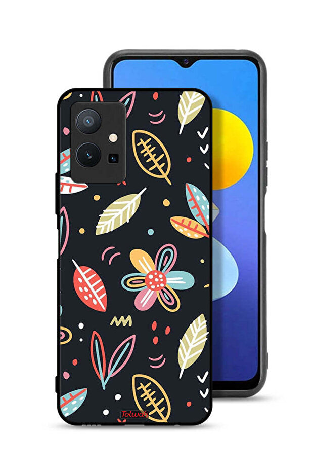 Vivo T1 5G Protective Case Cover Flowers And Leaves Abstract Art