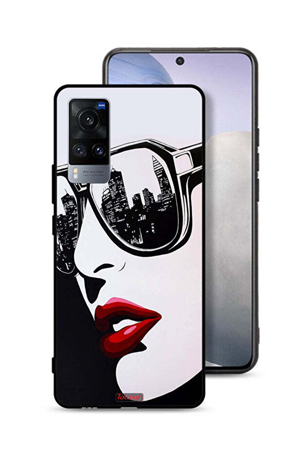Vivo X60 Protective Case Cover Girl Face Abstract Art
