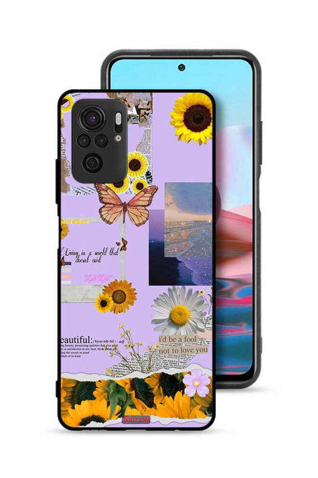 Xiaomi Redmi Note 10S Protective Case Cover Beautiful Sunflower Stickers
