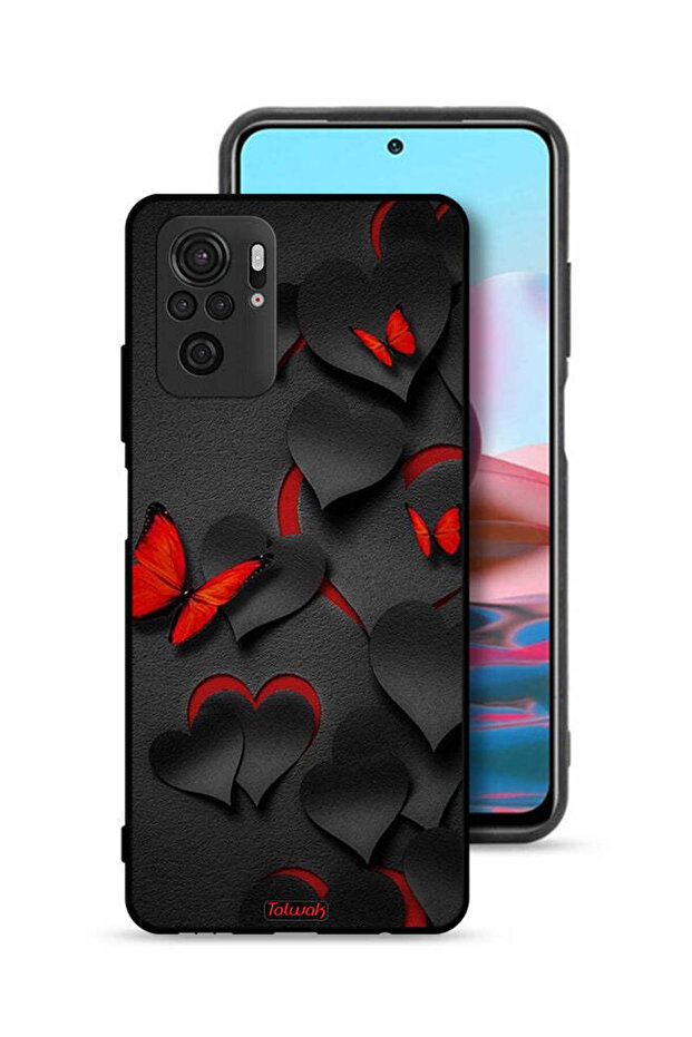 Xiaomi Poco M5s Protective Case Cover Hearts And Butterflies Pattern
