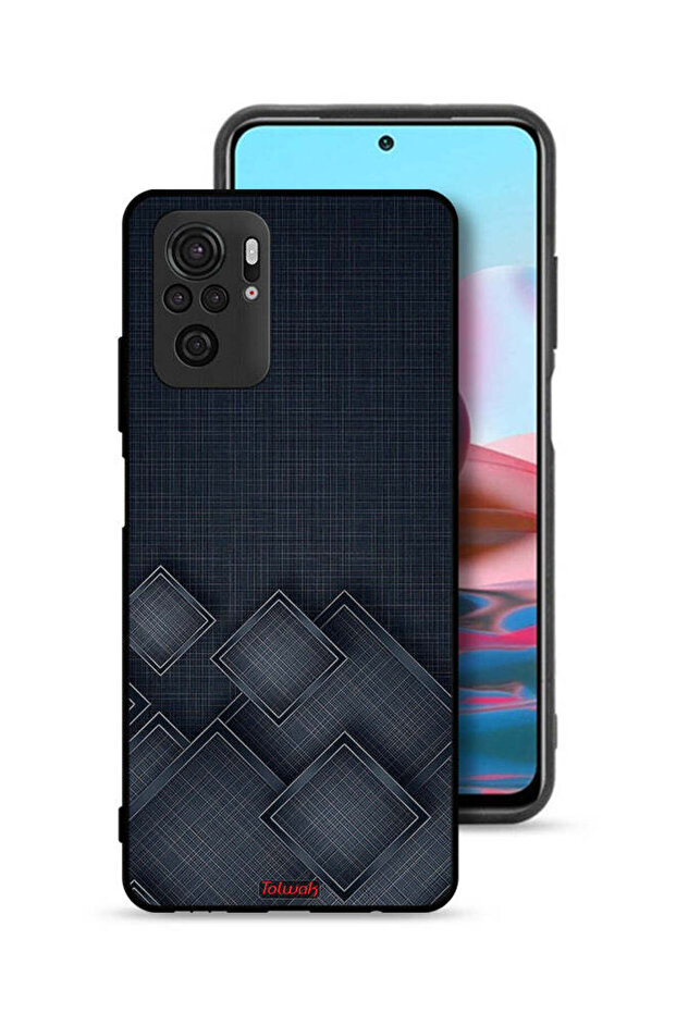 Xiaomi Redmi Note 10S Protective Case Cover Squares Pattern On Cloth