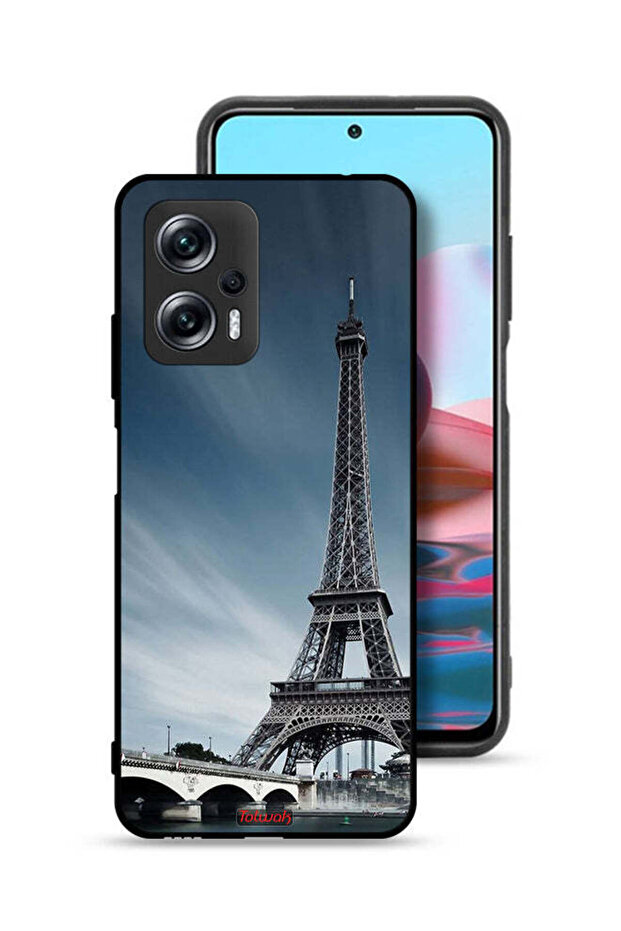 غطاء حماية لهاتف شاومي ريدمي نوت 11T برو 5G بتصميم برج إيفل