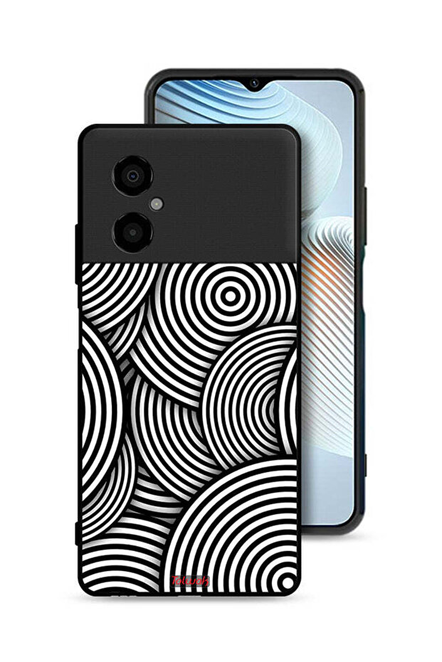 غطاء حماية لهاتف Xiaomi Poco M4 5G بنمط دوائر وهمية