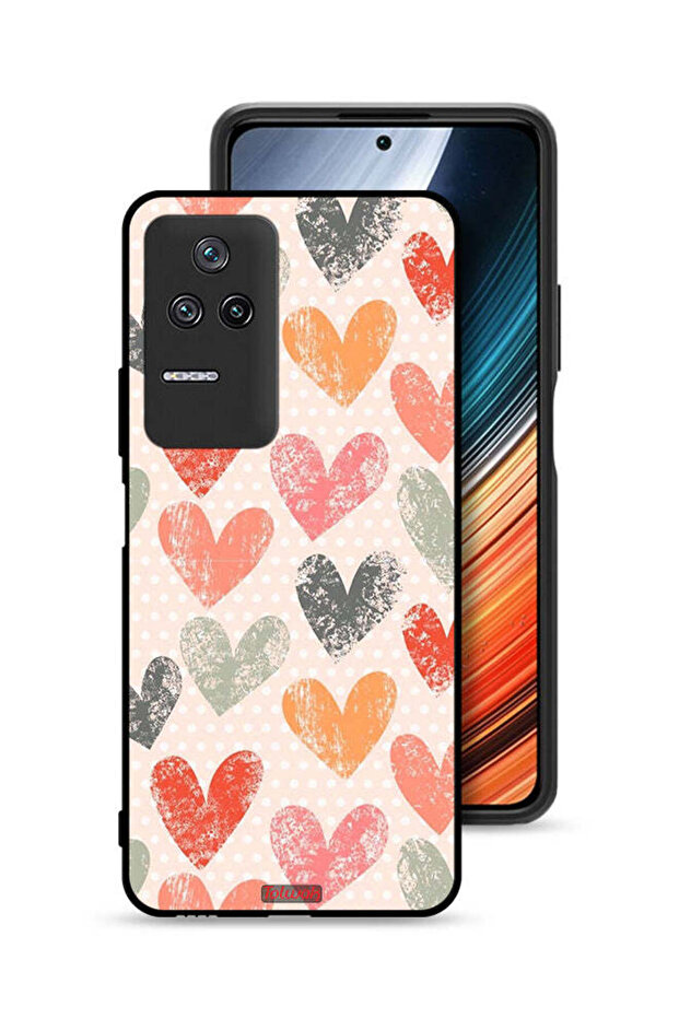 Xiaomi Poco F4 Protective Case Cover Hearts Art