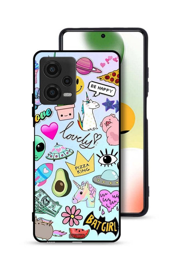 غطاء حماية لهاتف Xiaomi Poco X5 بملصقات جميلة
