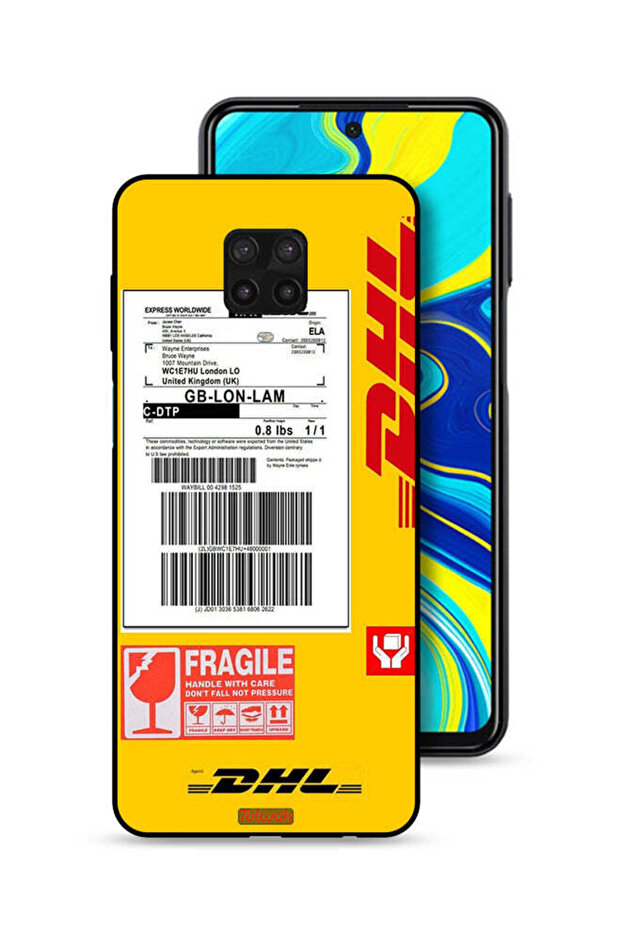 غطاء حماية شاومي ريدمي نوت 9 برو مع ملصق DHL