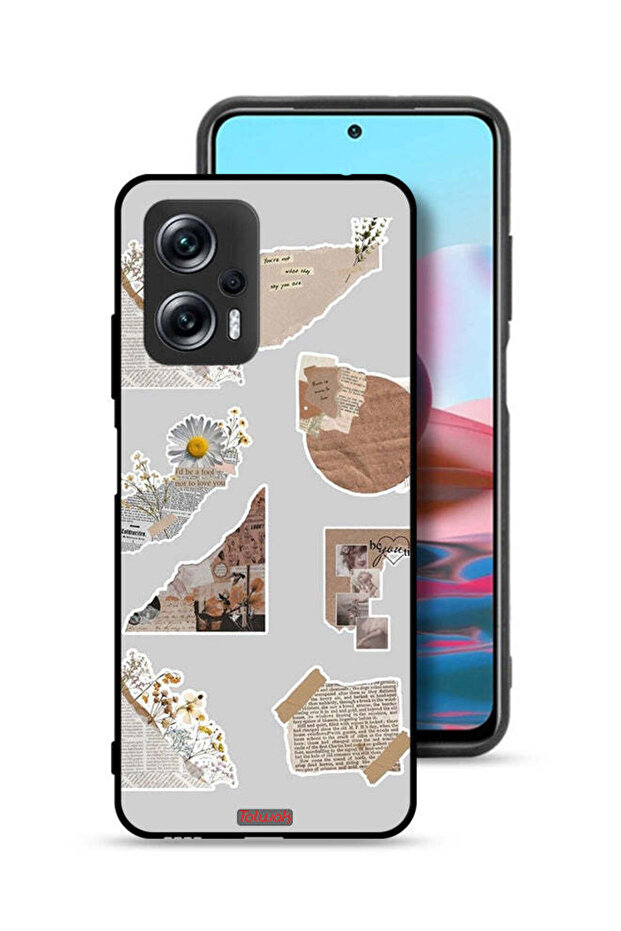 Xiaomi Poco X4 GT Protective Case Cover Pieces Of Paper Stickers