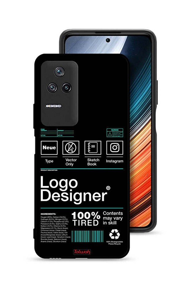 Xiaomi Redmi K40S Protective Case Cover Logo Designer Sticker