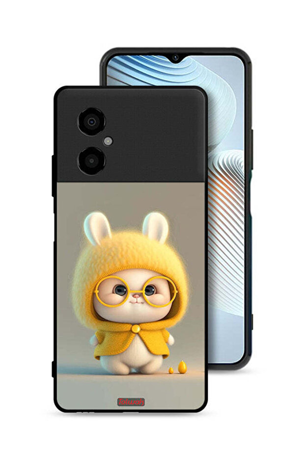 غطاء حماية لهاتف Xiaomi Poco M4 5G بتصميم أرنب صغير