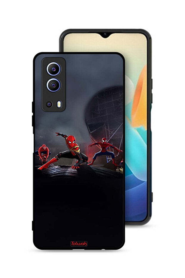 غطاء حماية لهاتف Vivo Y72 5G بتصميم ثلاث عناكب