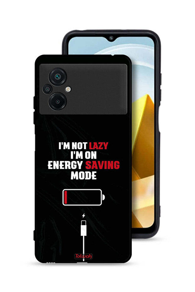 غطاء حماية لهاتف Xiaomi Poco M5 4G أنا لست كسولاً، أنا في وضع توفير الطاقة