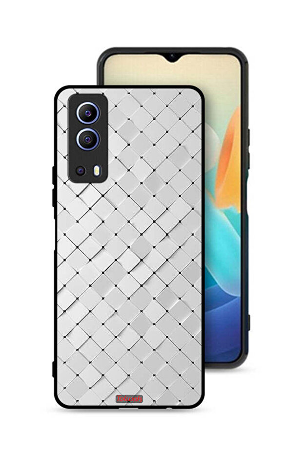 غطاء حماية لهاتف Vivo Y72 5G بنقشة بلاط