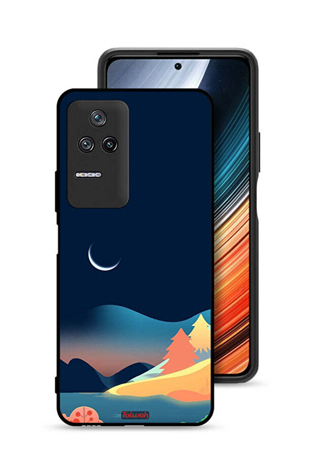Xiaomi Poco F4 Protective Case Cover Moon Abstract Drawing Art