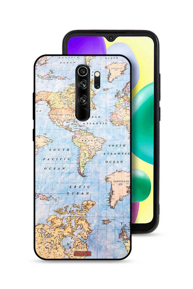 Xiaomi Redmi Note 8 Pro Protective Case Cover World Map