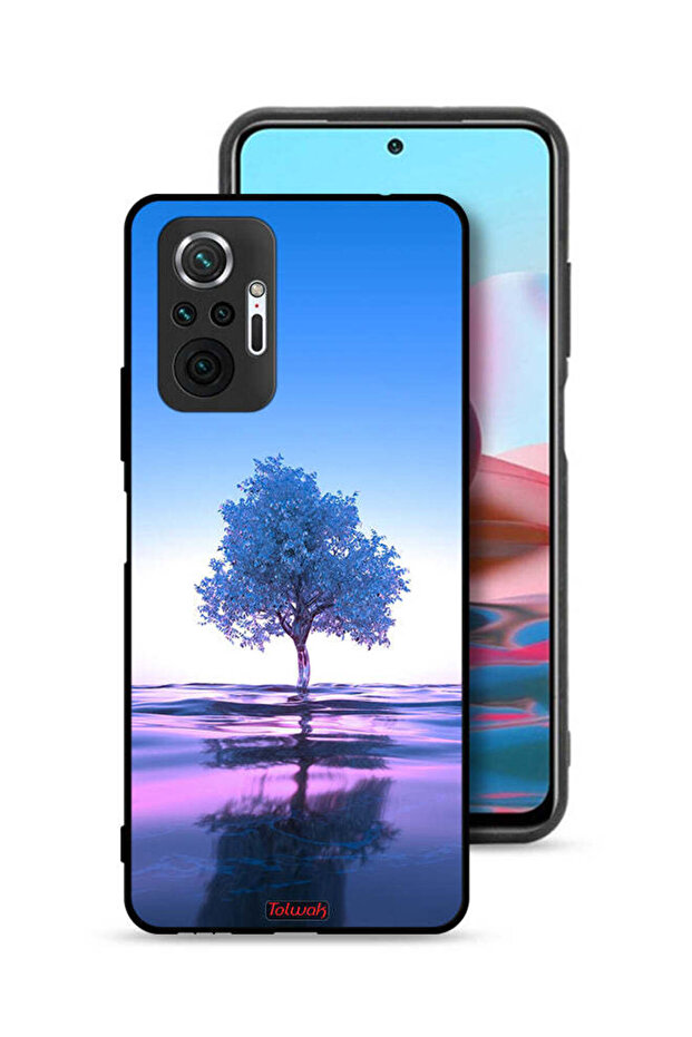 Xiaomi Redmi Note 10 Pro 4G Protective Case Cover Tree Neon Body Of Water Reflection Digital Art