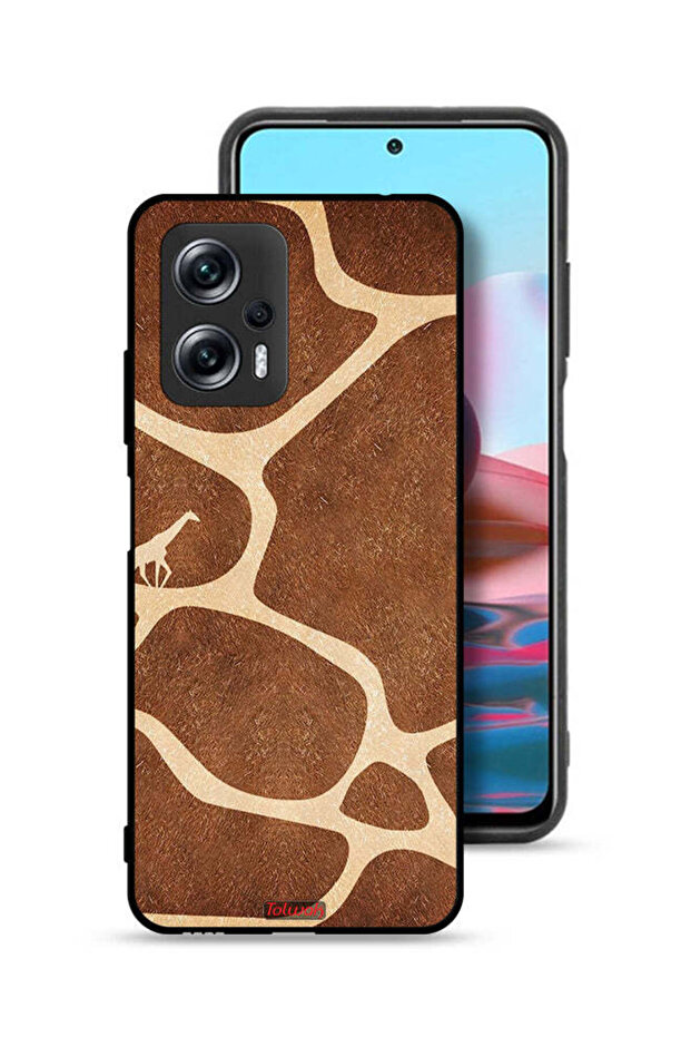 غطاء حماية لهاتف Xiaomi Poco X4 GT - جلد الزرافة