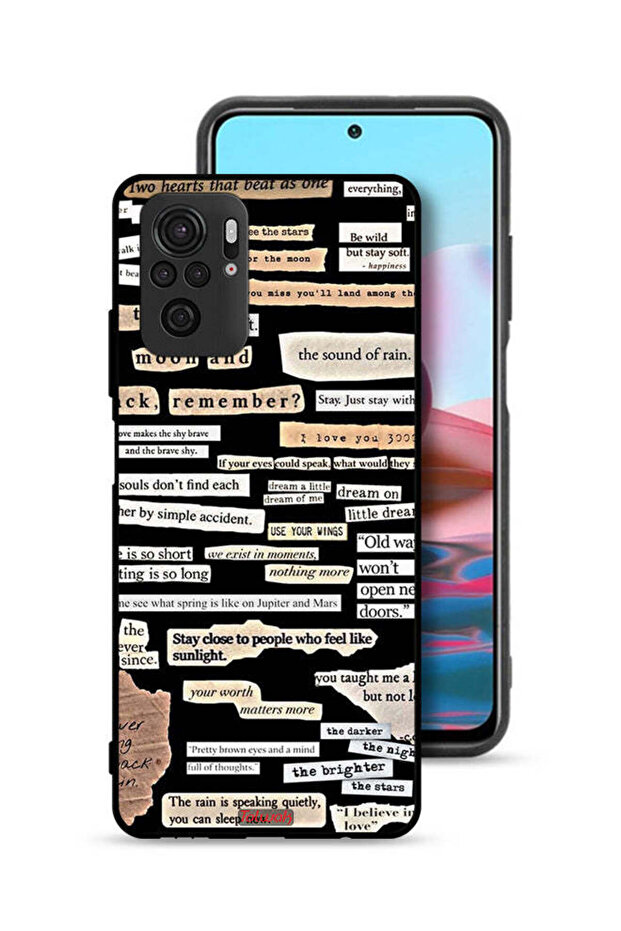 Xiaomi Poco M5s Protective Case Cover Quotes Stickers