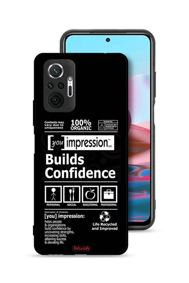 غطاء حماية لهاتف Xiaomi Redmi Note 10 Pro 4G ملصق يعزز الثقة