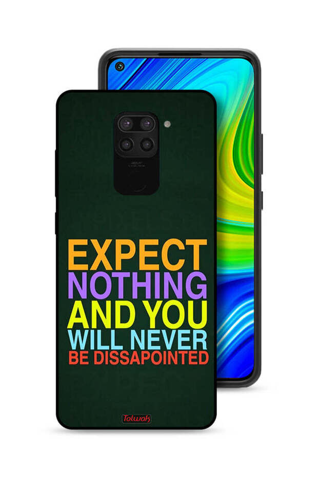 غطاء حماية لهاتف Xiaomi Redmi Note 9 لا تتوقع شيئًا ولن تشعر بخيبة الأمل أبدًا