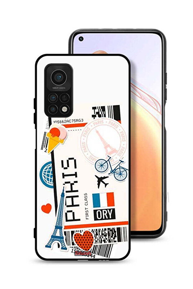 غطاء حماية لهاتف Xiaomi Mi 10T 5G ملصق باريس