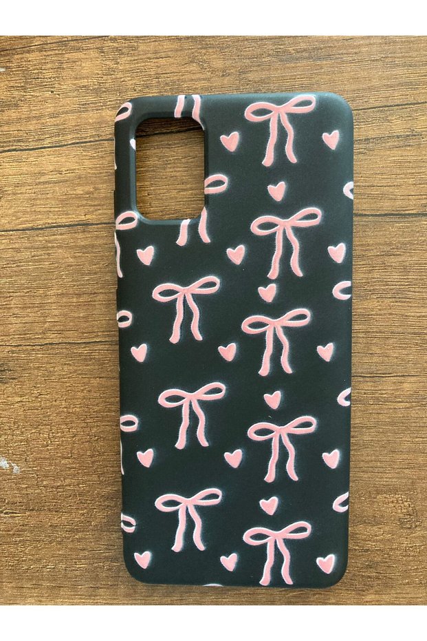Samsung A51 Ribbon/Bow Printed Premium Inside Velvet Suede Launch Silicone Phone Case