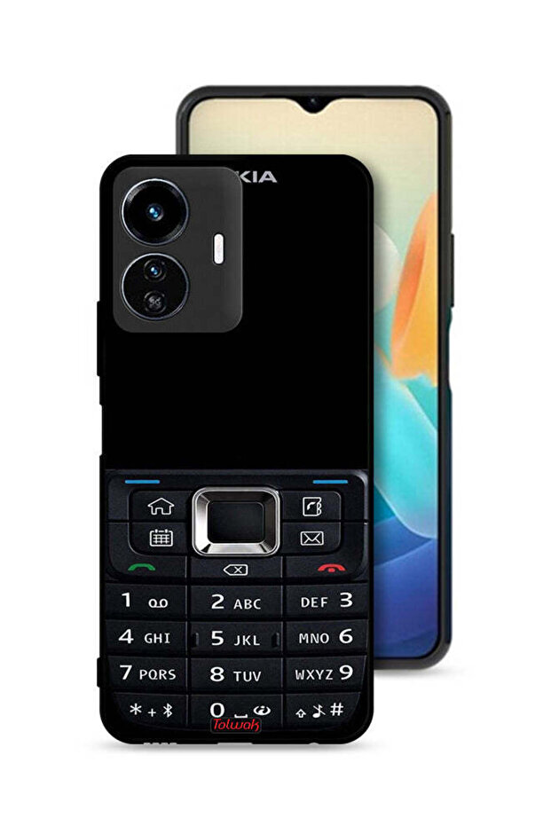 غطاء حماية لهاتف Vivo Y77e 5G بنمط هاتف قديم