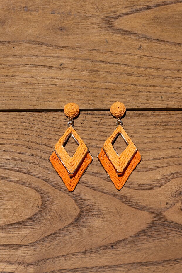 Hasır Dörtgen Küpe - 3