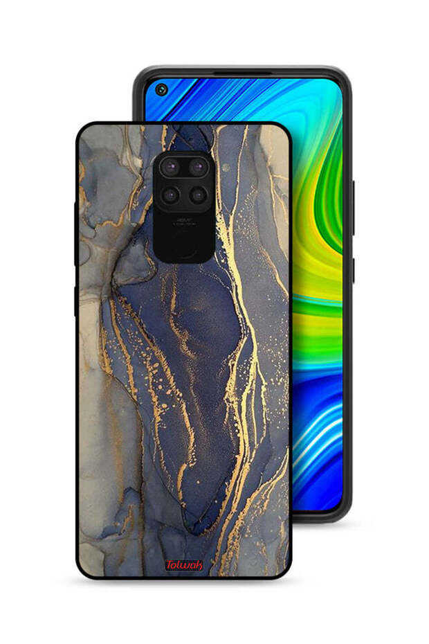 Xiaomi Redmi Note 9 Protective Case Cover Gliter Marble Pattern