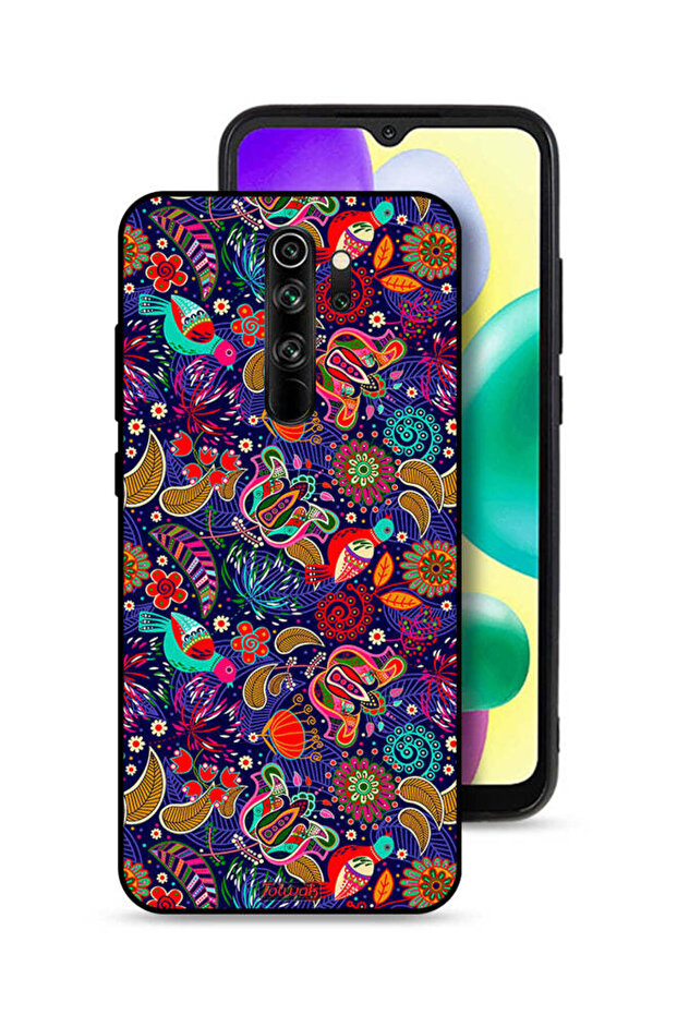 Xiaomi Redmi Note 8 Pro Protective Case Cover Pattern Colorful Birds Leaf Flowers